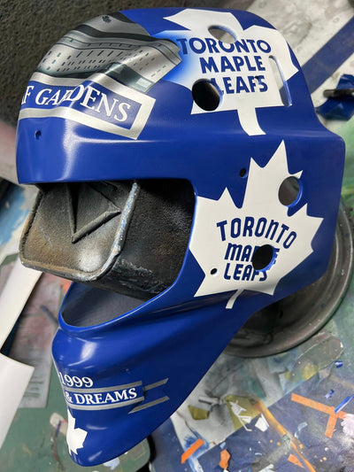 Curtis Joseph Toronto Maple Leafs Garden Signed Goalie Mask In the Making
