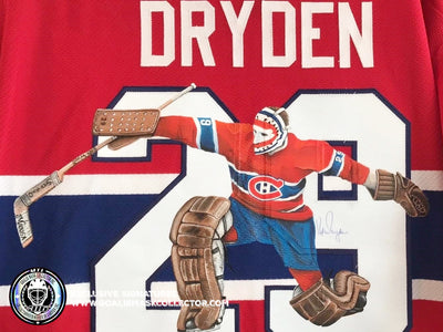 NEW: KEN DRYDEN SIGNED ART EDITION JERSEY! AUTOGRAPHED MONTREAL CANADIENS LEGEND