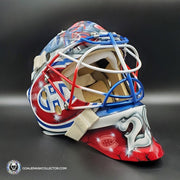 Custom Painted Goalie Mask: Peter Budaj Goalie Mask Unsigned Spiderman Montreal Tribute