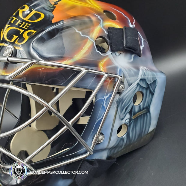 Custom Painted Goalie Mask: "Lord Of The Rings" Goalie Mask Unsigned Tribute