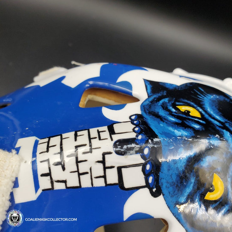 Grant Fuhr Game Worn Goalie Mask Toronto Maple Leafs 1992-93 Season Game Used Made and Painted by Greg Harrison AS-02897 - SOLD