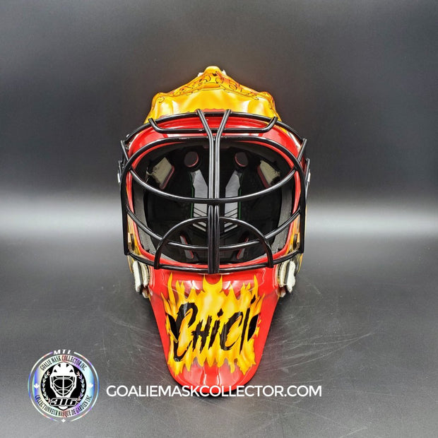 Grant Fuhr Goalie Mask Unsigned Calgary Tribute + Custom Touches