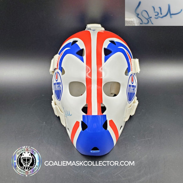 Grant Fuhr Signed Vintage Goalie Mask Autographed 1983-1987 Edmonton V1 PRISTINE Look Signature Edition
