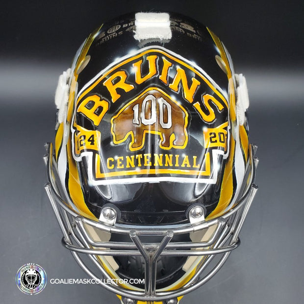 Jeremy Swayman Goalie Mask Unsigned 2023-24 Boston 100 Year Centennial Tribute