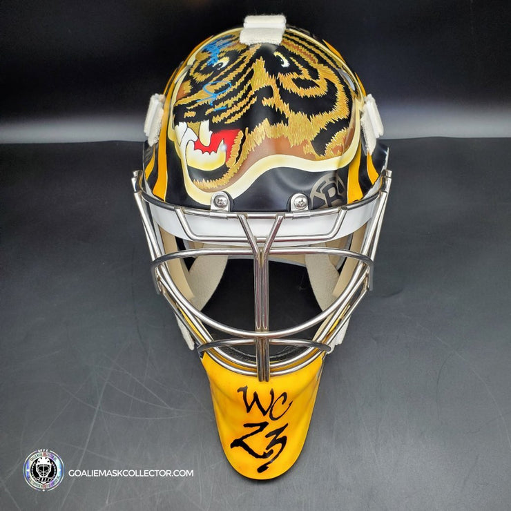"Ullmark & Swayman Tandem" Signed Goalie Mask 2022-2023 Boston Winter Classic Tribute Signed by ULLMARK ONLY Signature Edition Autographed
