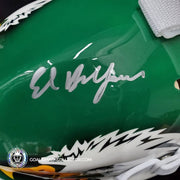 Ed Belfour Signed Goalie Mask Green Dallas "Simple Eagle" V1 Dark Green Autographed