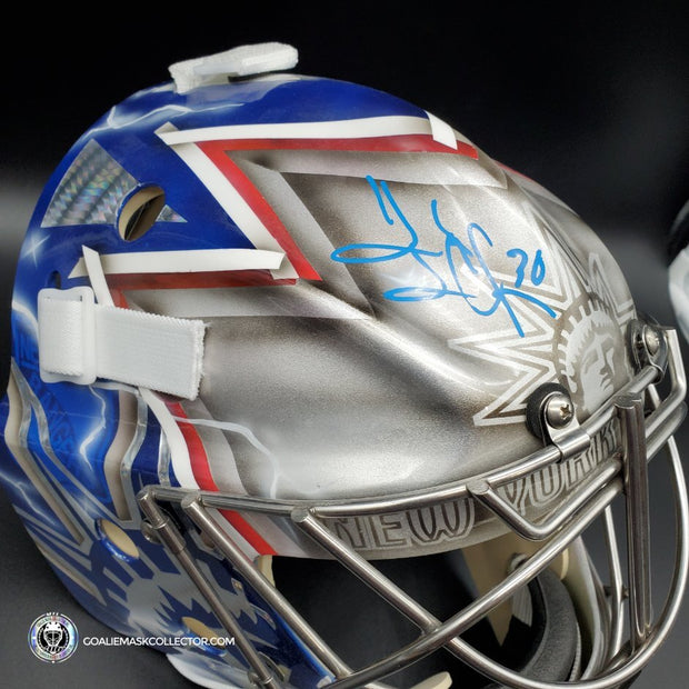 Henrik Lundqvist Signed Autographed Goalie Mask New York Silver Edition 2018 Signature Edition