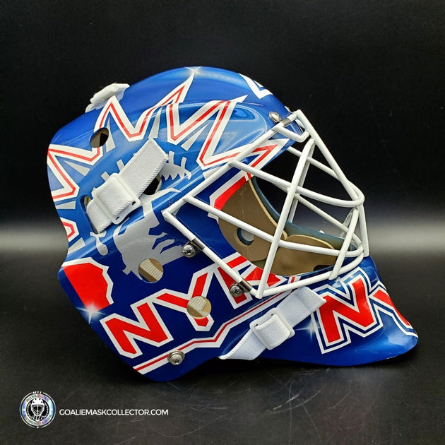 Henrik Lundqvist Unsigned Goalie Mask NYR 2005 Tribute – Goalie Mask