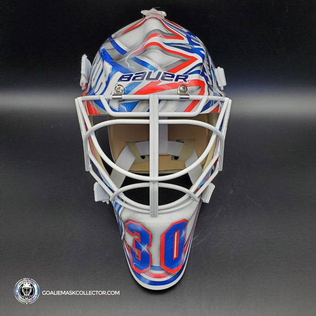 Henrik Lundqvist Unsigned Goalie Mask NYR 2010 Tribute – Goalie Mask
