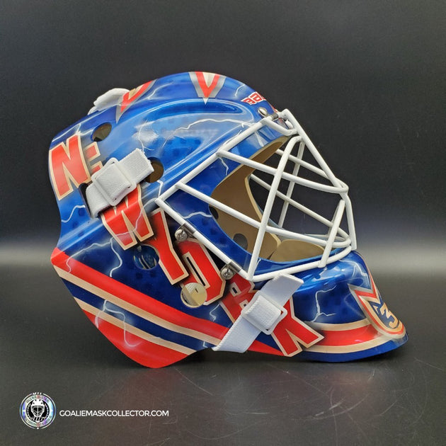 Henrik Lundqvist Unsigned Goalie Mask NYR 2011 Tribute – Goalie Mask