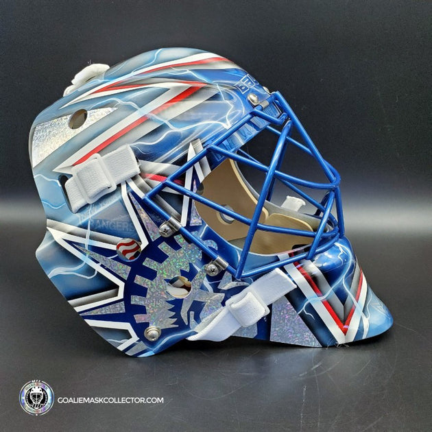 Henrik Lundqvist Unsigned Goalie Mask NYR 2015 Tribute – Goalie Mask