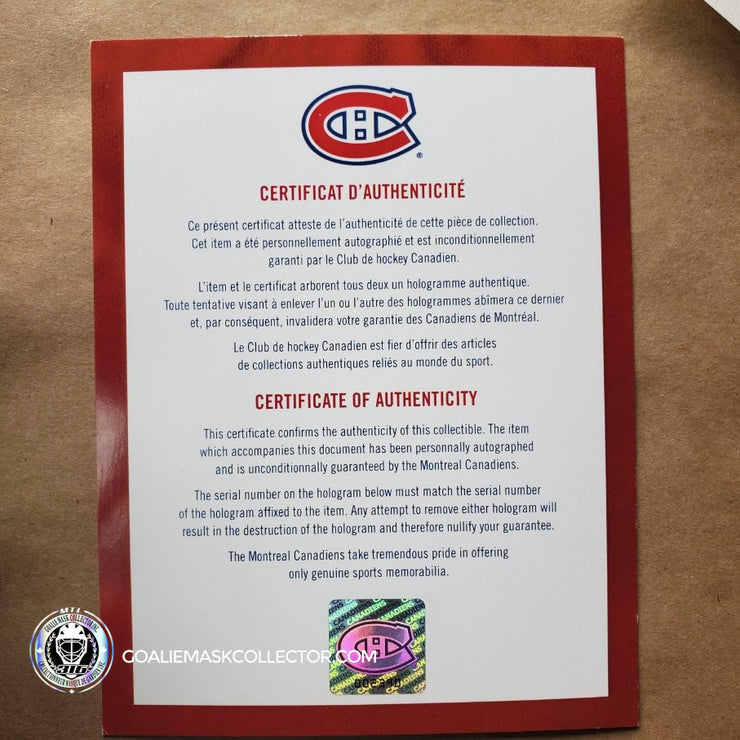 Ken Dryden Signed Goalie Mask Pretzel Montreal Autographed High Grade Tribute Mask