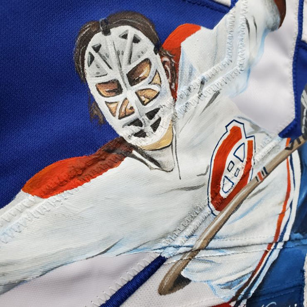 Demo: KEN DRYDEN ART EDITION SIGNED JERSEY STANCE HAND-PAINTED