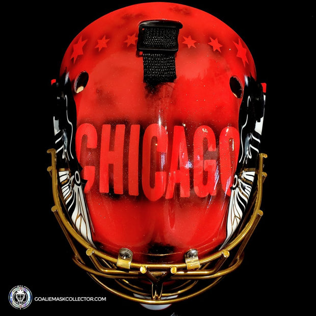 Marc-Andre Fleury Unsigned Goalie Mask Premium Chicago 2021 Tribute