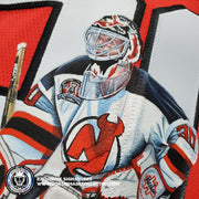 Demo: MARTIN BRODEUR ART EDITION SIGNED JERSEY NEW JERSEY DEVILS HAND-PAINTED 1995 STANLEY CUP PATCH