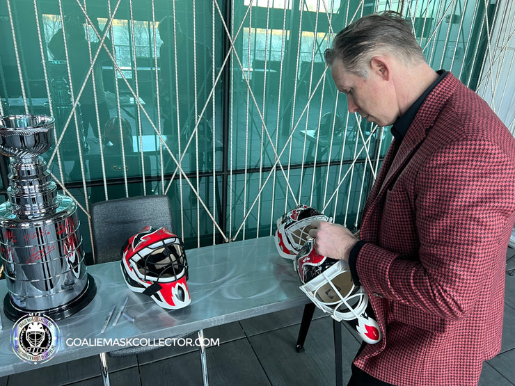 Martin Brodeur Team Signed Goalie Mask 2003 New Jersey Devils Stanley Cup Winning Team "CLASSIC" AS Edition 17x Autographs Autographed AS-02338 - SOLD OUT