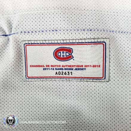 Carey Price Game Worn Jersey 2011-12 Montreal Canadiens - SOLD