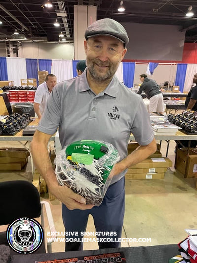 BREAKING: ED BELFOUR GOALIE MASK SIGNING JUST IN "THE EAGLE"!