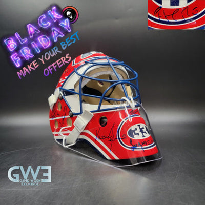 GAME WORN EXCHANGE - BLACK FRIDAY: Game Worn masks. Game Used Equipment. Practice Worns. Special Edition Team Signed