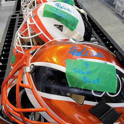 Ron Hextall Goalie Mask Signing Complete!