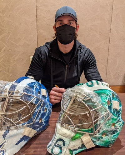 Jack Campbell Goalie Mask Signing Refill Completed!