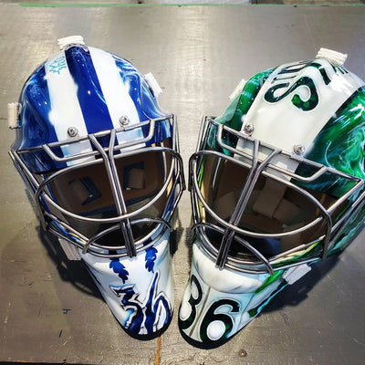 Jack Campbell Signed Goalie Mask Poll: Green or Blue?