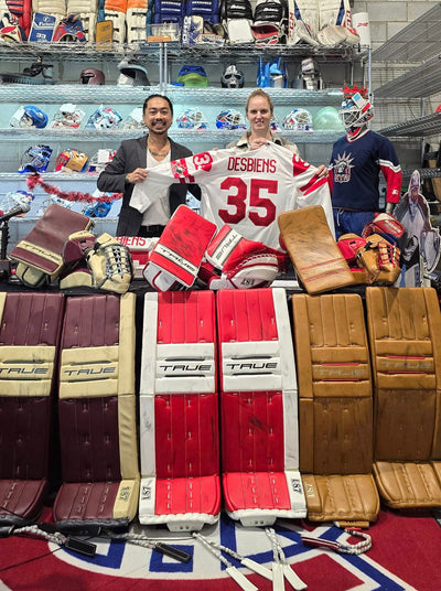 Ann-Renée Desbiens Game Worn Goalie Pads In the House: Hockey Canada Royalty!