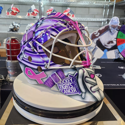Custom Carey Price Inspired "Hockey Fights Cancer" Pink & Purple 🟣 Goalie Mask