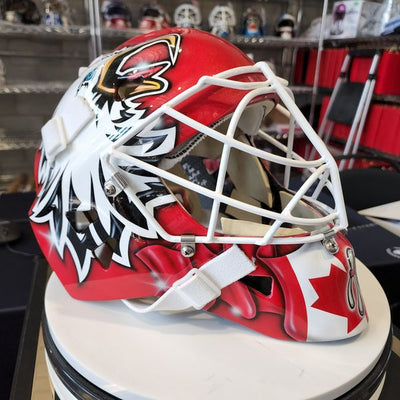 Ed Beflour Game Issued Practice Worn Goalie Mask Team Canada 2004