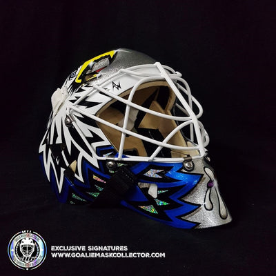 NEW ARRIVAL: ED BELFOUR GAME WORN GOALIE MASK TORONTO MAPLE LEAFS - LAST EVER WORN BELFOUR MASK IN MAPLE LEAFS UNIFORM ON MARCH 10, 2006