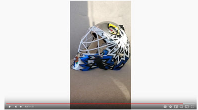 VIDEO: ED BELFOUR GOALIE MASK GAME USED WORN 2005-06 TORONTO MAPLE LEAFS GRAY WARWICK FINAL LEAFS GAME