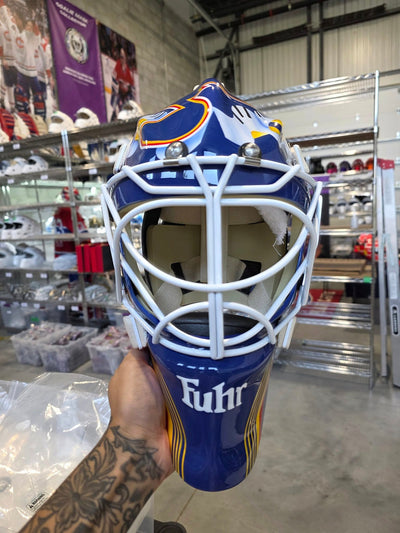 Featuring: Grant Fuhr St. Louis Blues Signed Goalie Mask