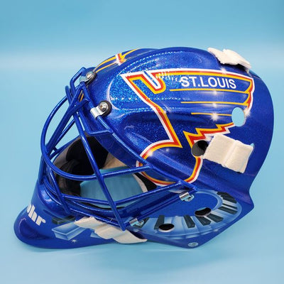 Grant Fuhr Signed Goalie Mask: Incredible Man Glitter Edition St. Louis Blues🎵🎼