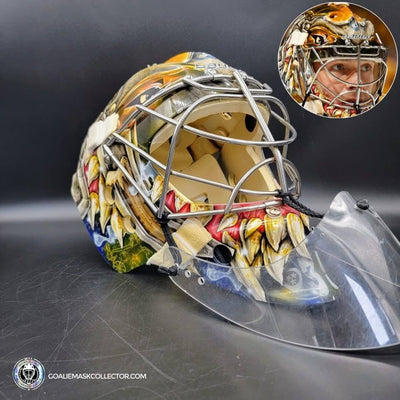 FOR SALE: Game-Worn Pekka Rinne Goalie Mask DaveArt Vezina Nomination