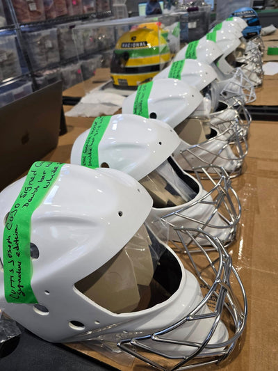 Behind the Scenes: Goalie Mask Custom Orders Going out to get Painted