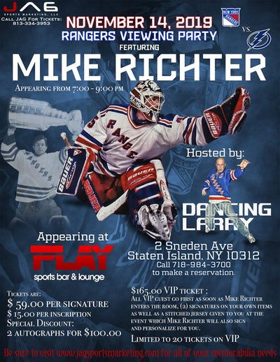 EVENT: MIKE RICHTER SIGNING IN NEW YORK, NOV 14, 2019!