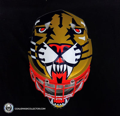 Original John Vanbiesbrouck Goalie Mask Signed Florida Pantehrs Armadilla