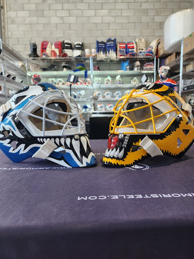 Classic Match up: Leafs vs Bruins. Potvin vs Moog Signed Goalie Masks