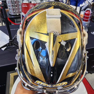 New Arrival: Logan Thompson Game Worn Goalie Mask Las Vegas Golden Knights!