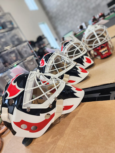 🚨New Arrival: MARTY BRODEUR Special Edition RED Autograph Signed Goalie Mask New Jersey Devils Classic 🚨