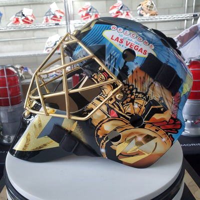 Marc-André Fleury Las Vegas Golden Knights Goalie Mask With 24K Gold-Plated Cat Eye Grill