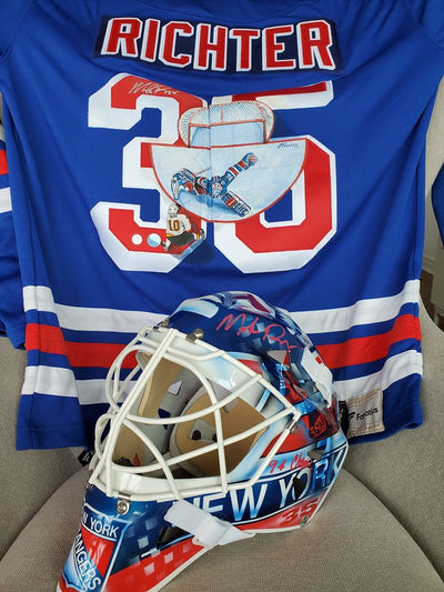 GOALIE MASK AUCTIONS 3 & 4: MIKE RICHTER LEGACY EDITION SIGNED MASK + ART EDITION SIGNED JERSEY