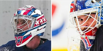 New 2025-26 Shesterkin & Hellebuyck Signed Goalie Masks!