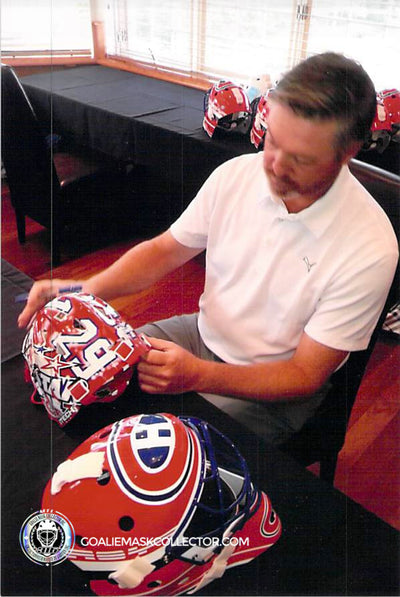 Patrick Roy Signed Goalie Mask With Photo Proof
