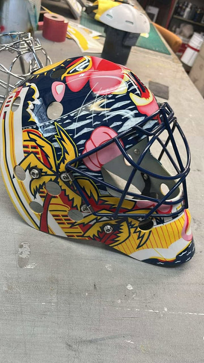 "In the making: ROBERTO LUONGO Goalie Mask Florida Panthers"