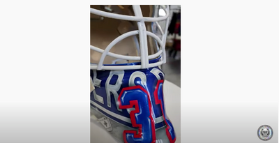 Video In depth Look at Igor Shesterkin Goalie Mask Playoffs 2022 Henrik Lundqvist Tribute