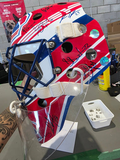 Sold: Rare Patrick Roy Goalie Mask 1993 Stanley Cup TEAM SIGNED!
