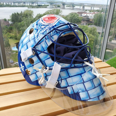 HAPPY ST-JEAN! FISET POTVIN LUONGO GOALIE MASKS! VIVE LE QUEBEC!