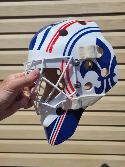 Stephane Fiset Goalie Mask Nordiques in the Making                 ❤️🥅💙