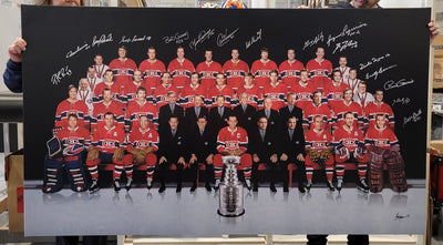 Giant Montreal Canadiens autographed Dream Team Canvas